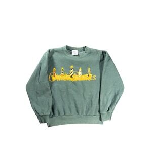 Vintage Premier Sportswear Outer Banks Lighthouse Sweatshirt Teal Ribbed Medium